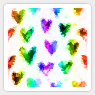 Love hearts multicolored Sticker